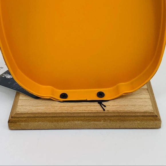 NWT Rae Dunn GRATEFUL Metal Pumpkin w/ Wood Stand - Picture 6 of 9